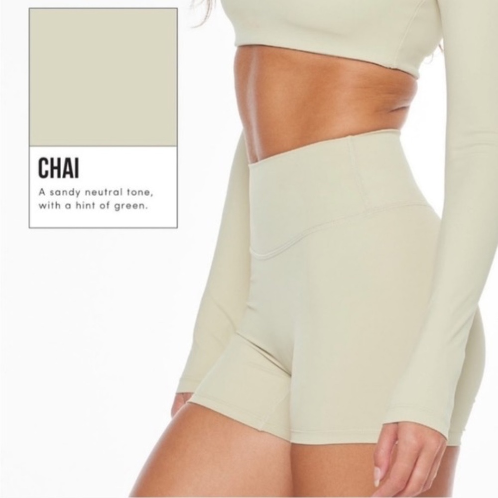 CSB Scrunch Shorts & Freedom Crop Top Set in Chai. - Picture 9 of 11